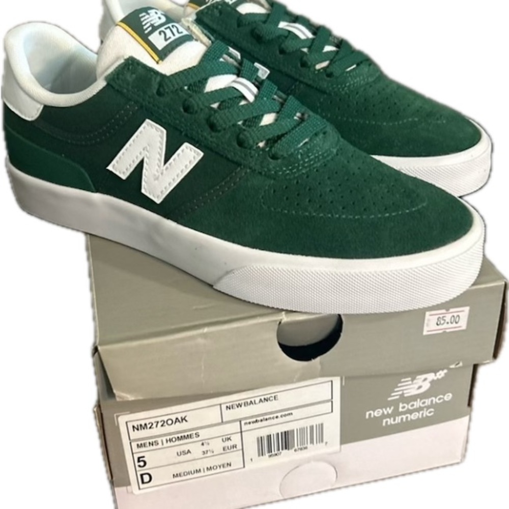 New Balance sneakers green suede numeric 272 skateboarding Brand new in box